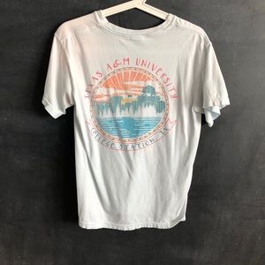 Light blue Comfort Colors Texas A&M t-shirt